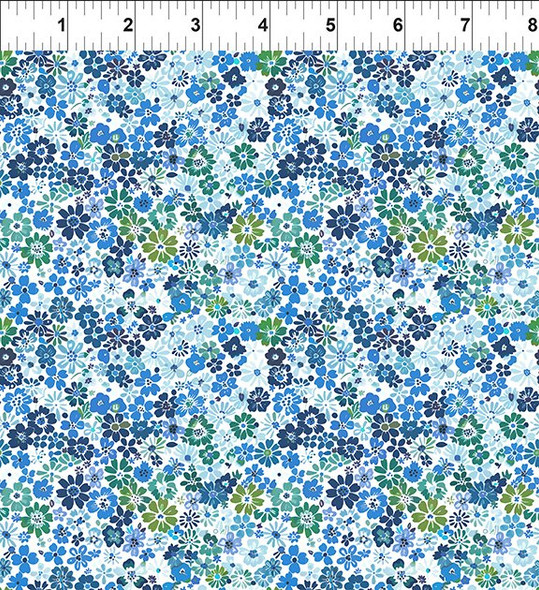 In The Beginning - Lovelies 14LOV1 Leah Blue Floral Ditsy | SOLD BY THE HALF-YARD